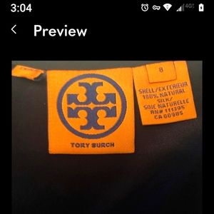 Tory Burch NWOT! Sleeveless beautiful natural silk top.